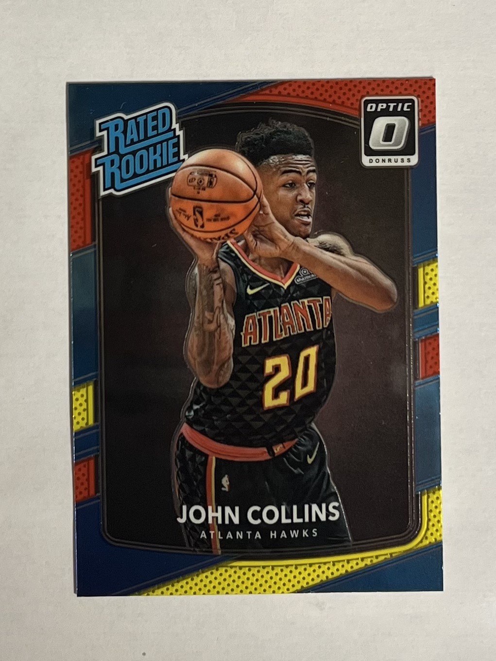 2017-18 Panini Donruss Optic John Collins RC Red/Yellow #182 Hawks