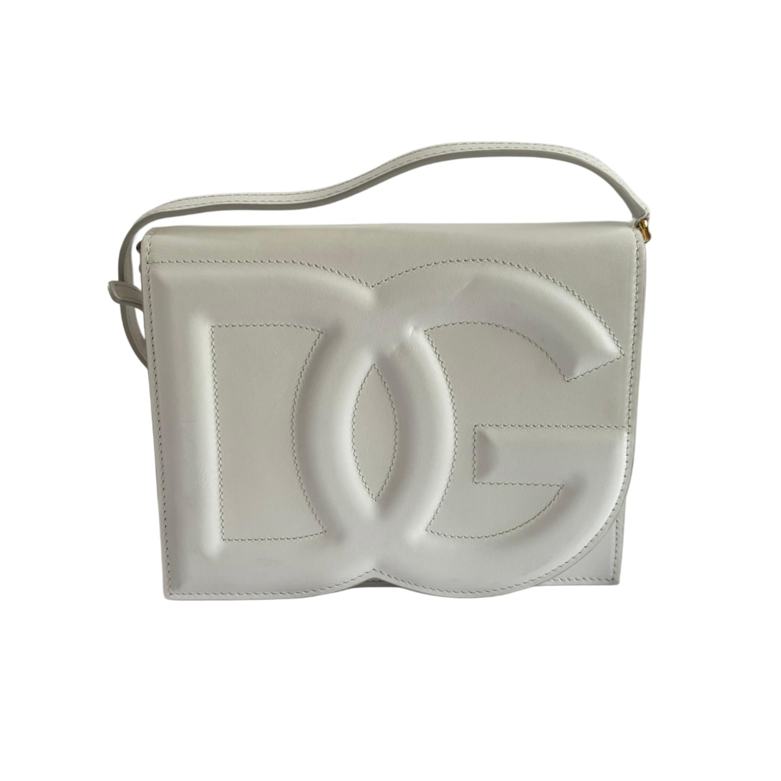 Dolce & Gabbana White DG Logo Crossbody Bag