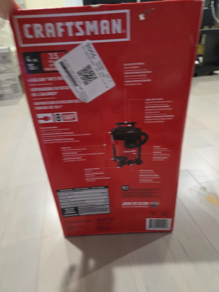 Aspiradora de taller en seco húmedo Craftsman 4 galones Foto 2 de 3