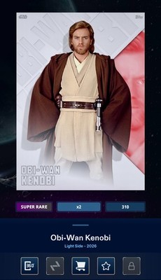 SR LIGHT SIDE RED OBI-WAN KENOBI 2026 TOPPS STAR WARS CARD TRADER SUPER RARE