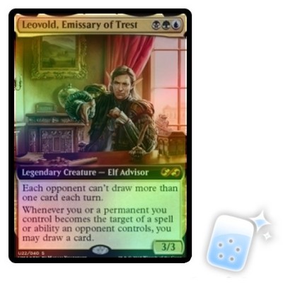 FOIL LEOVOLD, EMISSARY OF TREST Ultimate Masters: Box Topper Magic MTG MINT CARD