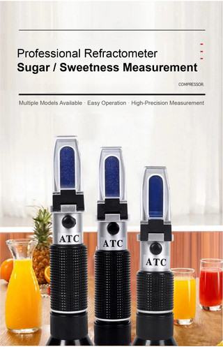 ATC Rifrattometro Portatile Brix Meter 0-10% 32% 80% 90% Frutta Zucchero Tester - Foto 5 di 38