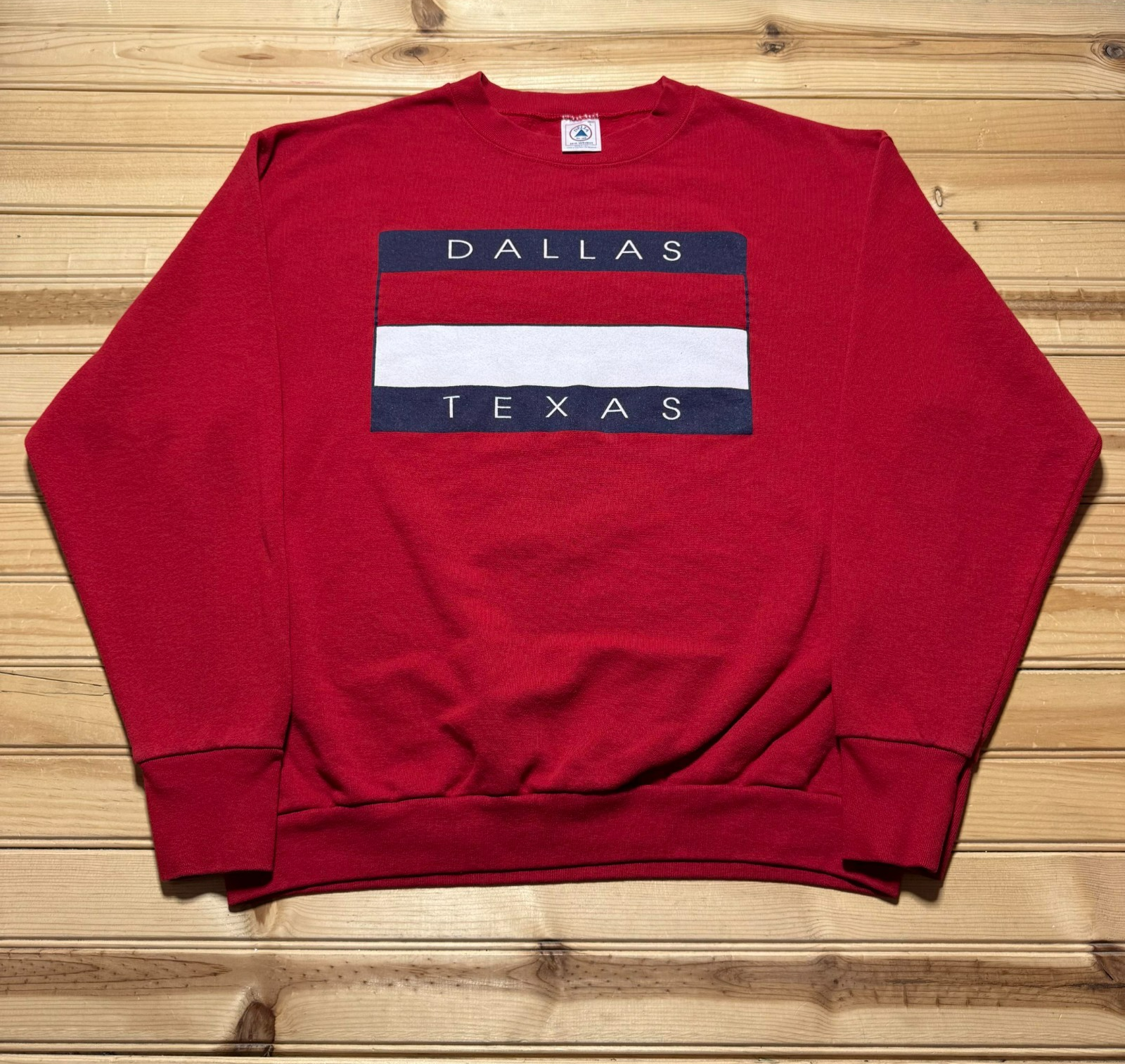 Vintage 90s Dallas Texas Mid Weight Crewneck Pullover Sweatshirt USA Made Large