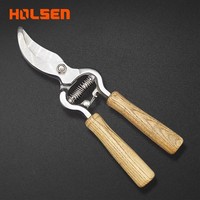 Professional Pruner Secateurs Garden Shears Sharp Carbon Steel Hardwood Handle