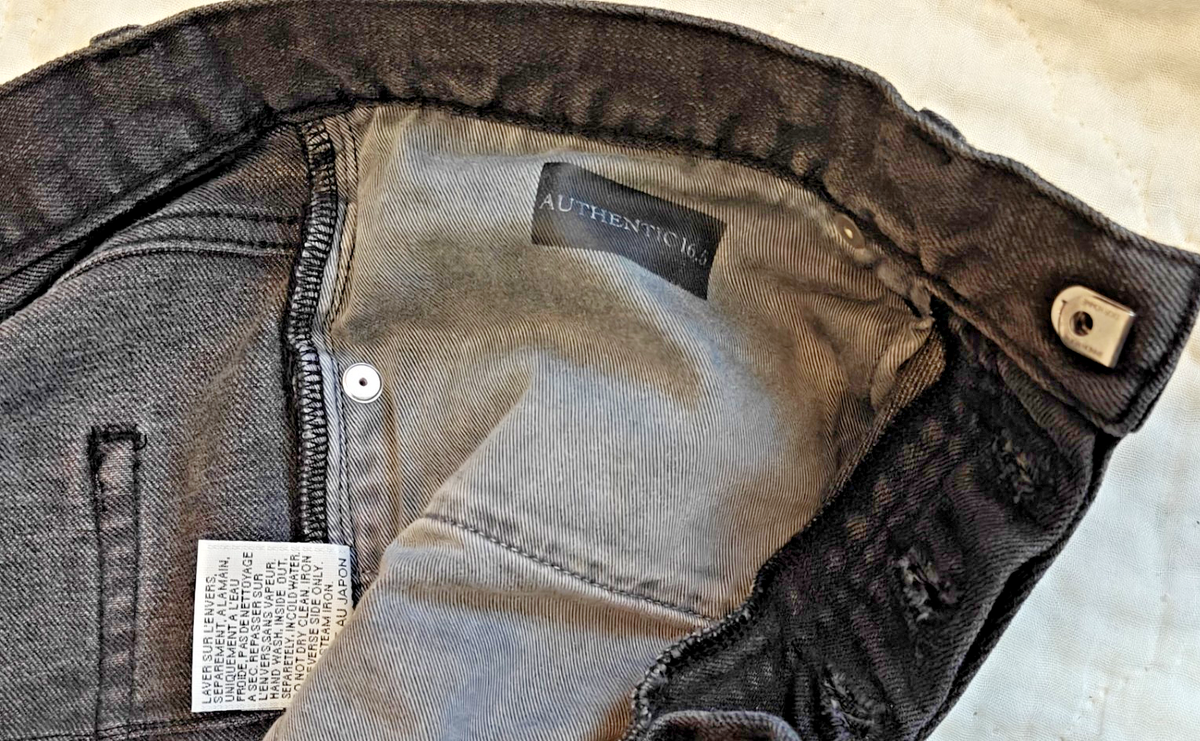 DIOR Homme Japan Black Distressed Destroyed 'Authentic 16.5' Denim
