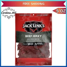 Jack Link's Beef Jerky, Peppered, Flavorful Meat Snack, 5 oz *NEW & SEALED*