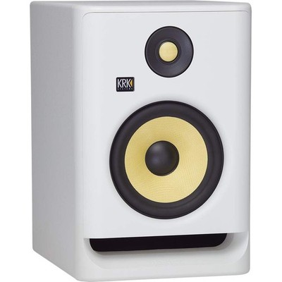 KRK RP7 Rokit 7 G4 Professional Bi-Amp 7'' Powered Studio Monitor, White Noise
