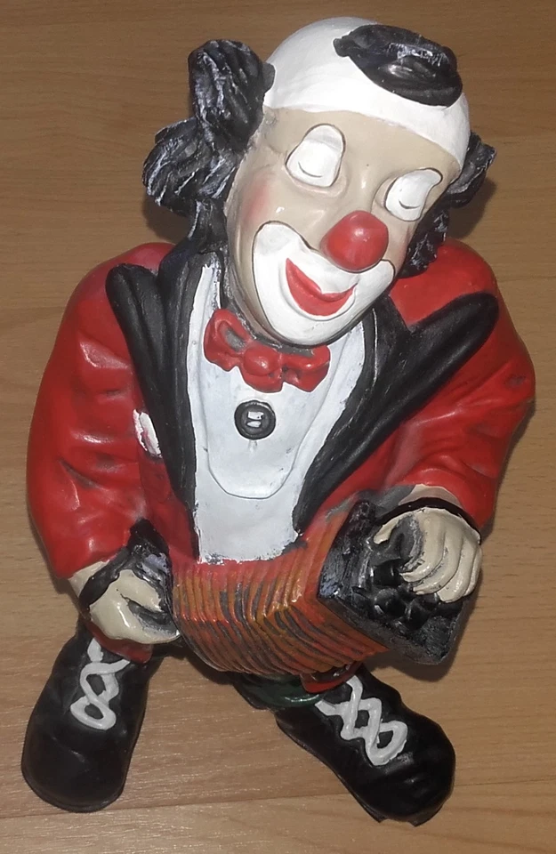 Gildeclowns Musiker stehend mit Ziehharmonika Höhe: ca. 30cm - Bild 2 von 4