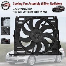For 2011-2016 BMW 535i 640i 740i Cooling Fan Assembly Radiator 850 W 17427647652