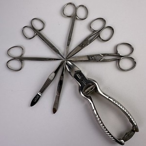 Vintage Millers Forge Nail Clippers Scissors Tweezers Set USA 8 Grooming Tools