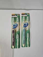 LOT 2 Butler GUM 480 Protect 90-Day Toothbrush w/3 Heads Full SOFT NOS