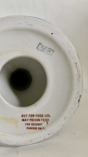2 PORTACANDELE VINTAGE MARRONE floreale ceramica asiatica molto buoni bellissimi - Foto 5 di 18