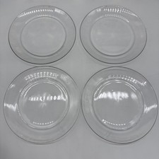Arcoroc France Clear Glass Salad Dessert Plates Set of 4 Tempered Glass 7 Inch