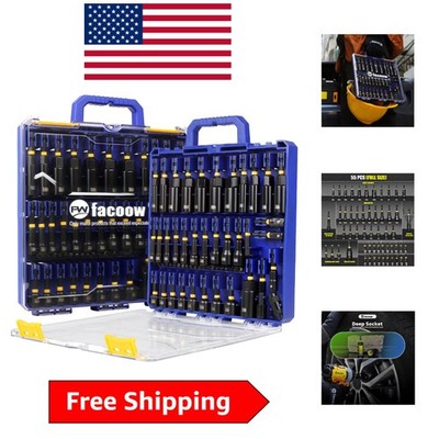 Complete 55PCS Magnetic Nut Driver Set with Quick Release & Pivoting Extensions
