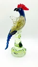 Vintage Hand Blown Murano Art Glass Exotic Bird Figurine W/Silver Flecks  13.25"