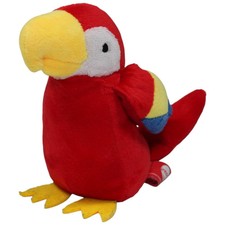 sanotact Vogel Kuscheltier Rot 14 cm gebraucht Pl&uuml;schtier Stofftier
