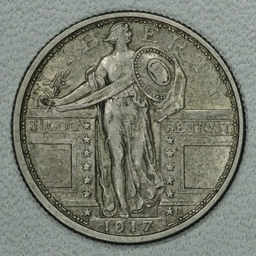 1917 Type 1 Choice XF Standing Liberty Quarter for your date or type set. NICE!