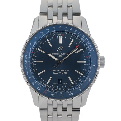 Breitling Navitimer A17326 Blue 41mm Automatic Men's Watch + B...