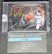Damian Lillard 2024-25 Panini Noir Spotlight Signatures Silver Ink Auto 52/99