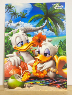 Daisy & Donald Disney Fan Limited Postcard Animation Tropical