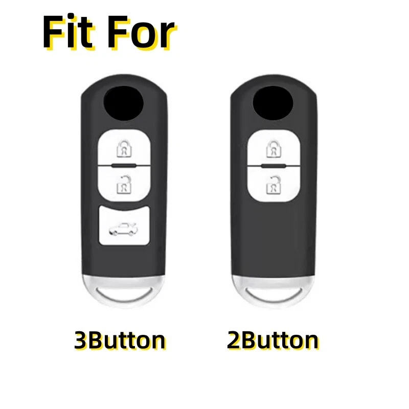 For Mazda 2 3 5 6 Axela CX5 Shell Car Key Remote Carbon Fiber ABS Case Fob Cover - Image 2 of 4