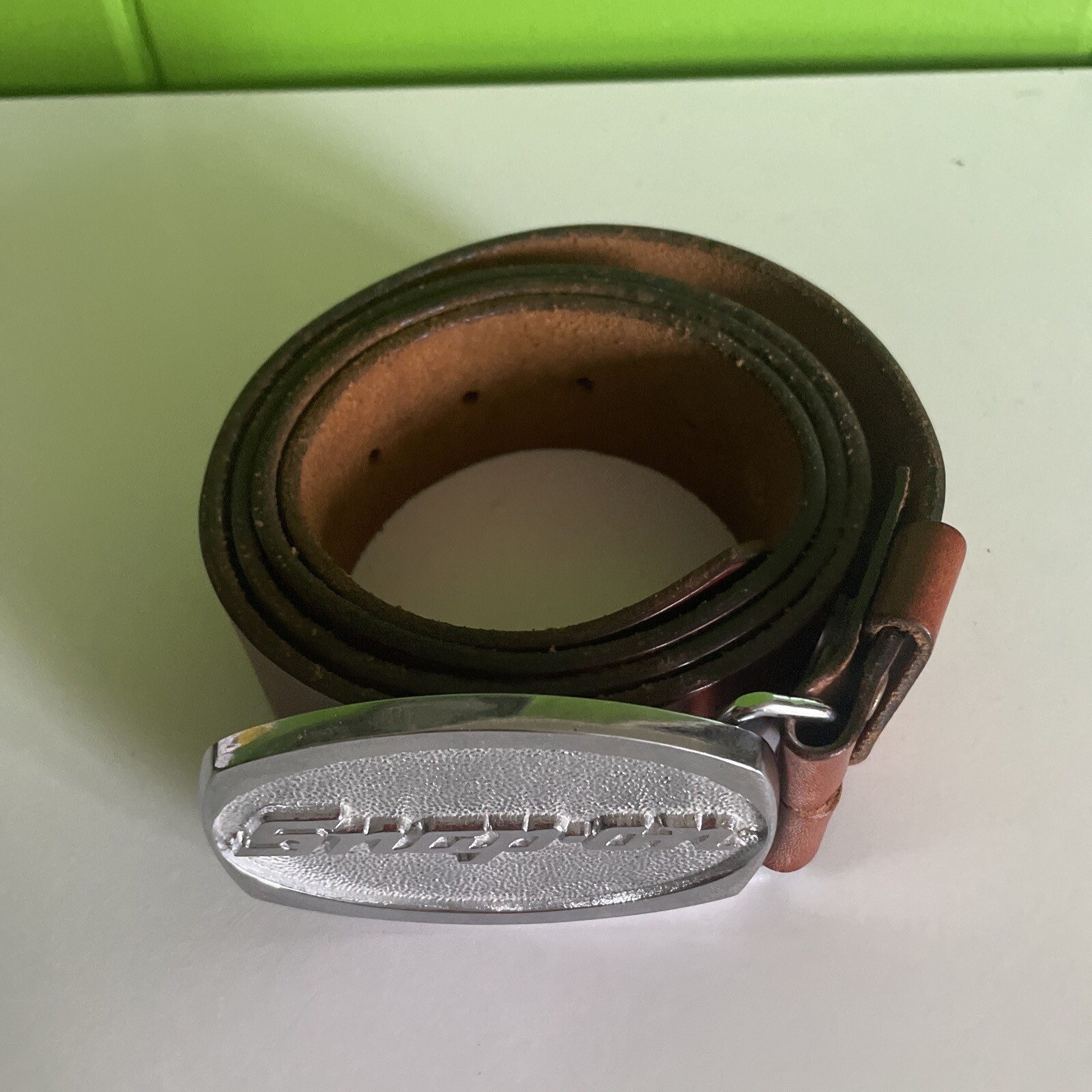 Vintage Snap On Tools Solid Brass Chrome LEATHER … - image 2