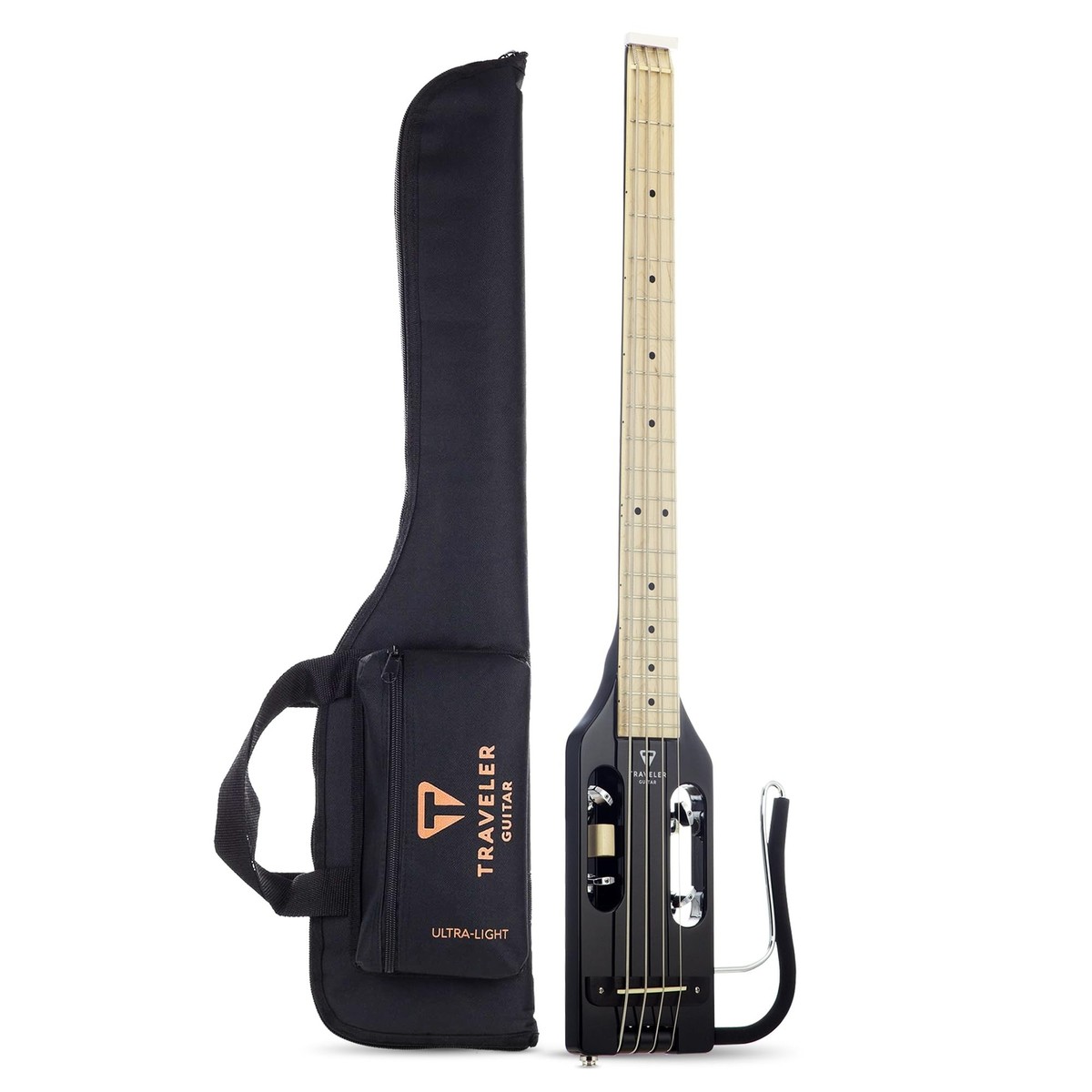 Traveler Guitar Ultra-Light Gloss Black Bass Guitar | Small