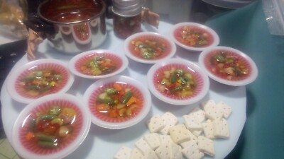 OOAK 1/6 Miniature  Food  Vegetable Soup 4-8