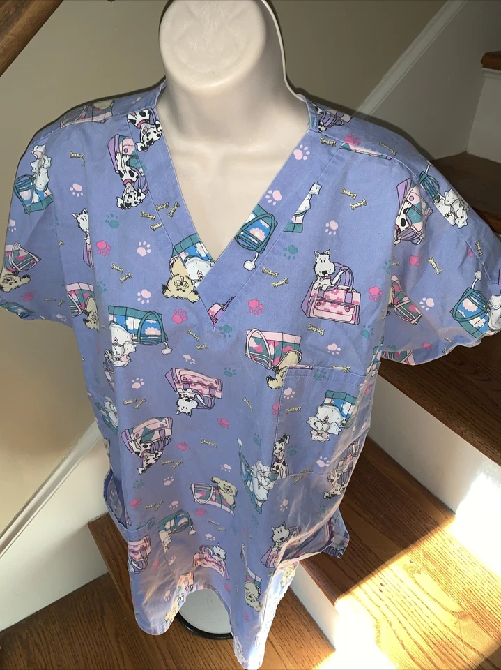 VET Scrubs Nurse Dalmatian Poodle Westhighland Terrier Mutt Dog Puppy S ❤️tb37 - Image 2 of 4