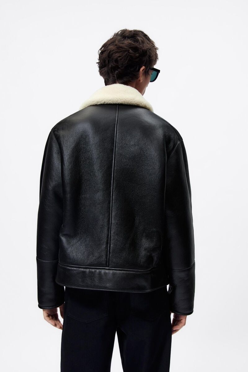 ZARA MAN FW collection 2023 DOUBLE-FACED LEATHER JACKET COAT ZARA MAN FW collection 2023 DOUBLE-FACED LEATHER JACKET COAT