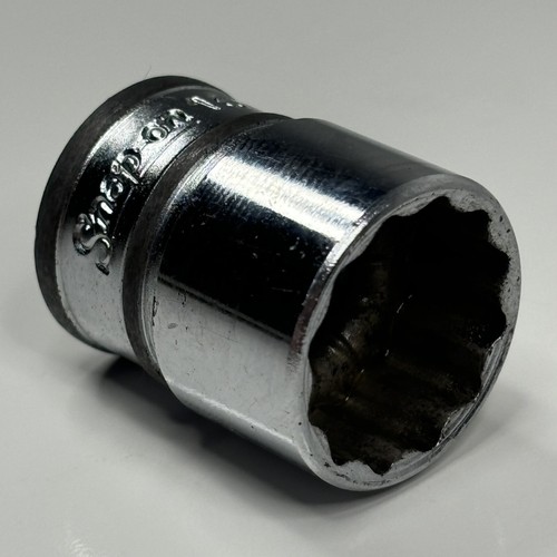 Snap On Tool FM16 3/8 Dr 12Pt Metric 16mm Flank Dr Shallow Chrome Socket USA VTG - Picture 4 of 11