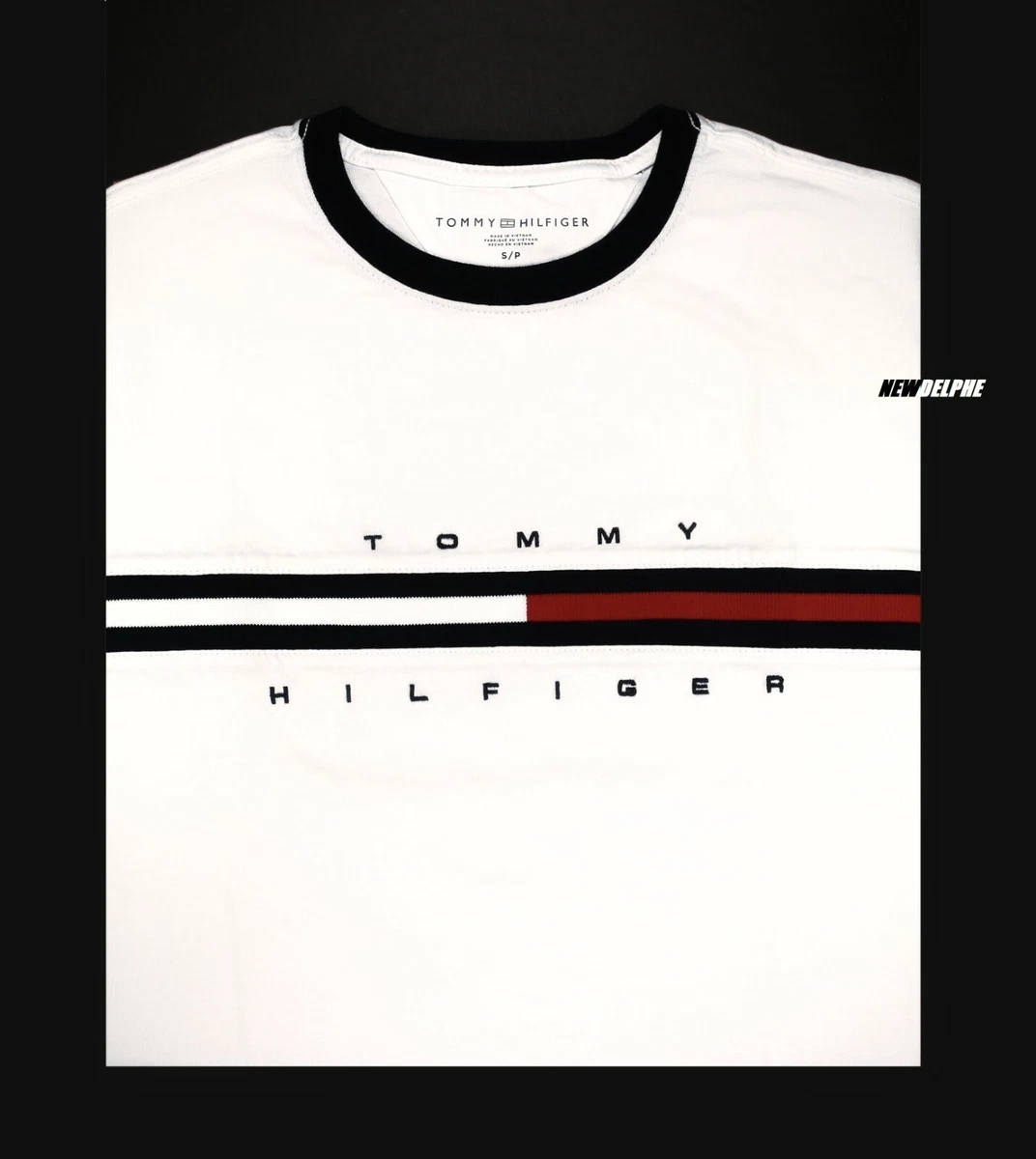 Tommy Hilfiger large structure flag t-shirt in white