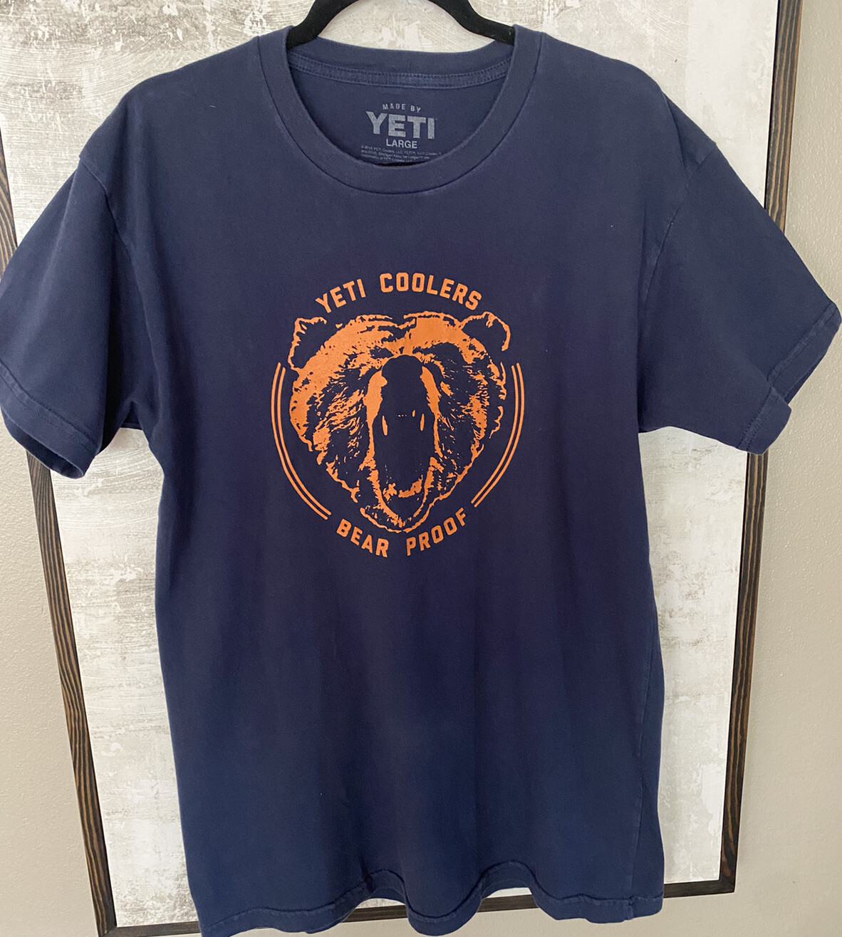 Yeti Cooler Bear Proof Graphic Tshirt Size Large Nav… Gem