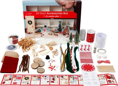 CREATIV COMPANY Bastelbox Wichteltür Weihnachtsszenen