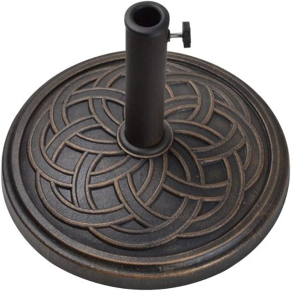 Base Paraguas, Cinta Bronce Envirostone 13.19"H x 17.72"W, BOND 60474A/RECOGIDA Foto 3 de 3