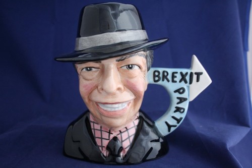 BAIRSTOW MANOR NIGEL FARAGE LET THE PEOPLE DECIDE BREXIT 6/500 CHARACTER JUG