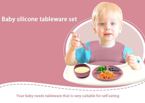 Children's Dishes Set Baby Tableware Set Suction Cups Spoons Cups Mother Baby - Picture 17 of 34