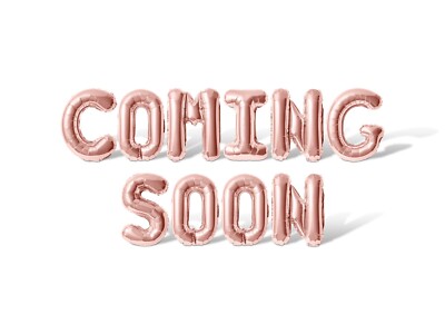 COMING SOON Letter Balloon Banner - Baby Shower, Stork Party Supply Decorations