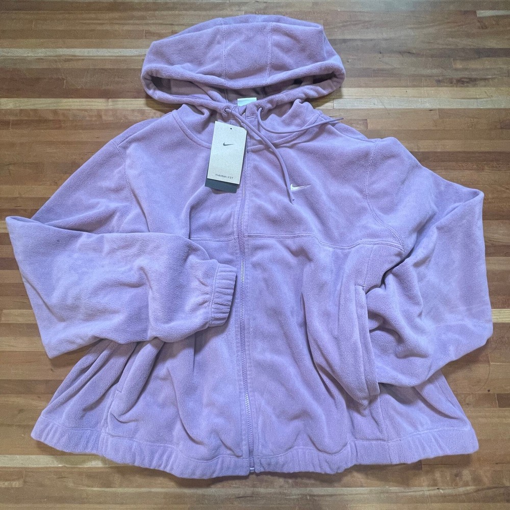 Nike Therma-Fit Violet Dust Fleece Hoodie Full-Zip Size 1X