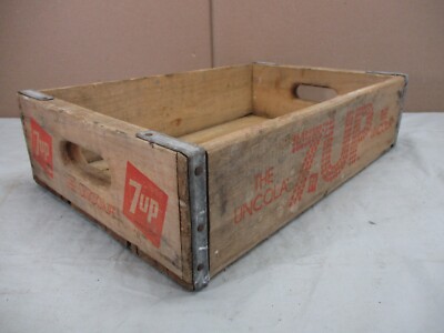 Vintage Wooden 7UP THE UNCOLA Soda Pop Bottle Storage Crate Vintage Wooden 7UP THE UNCOLA Soda Pop Bottle Storage Crate