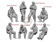 Legend 1/48 B-17 Flying Fortress US Bomber Aircraft Crew WWII (8 Figures) LF4816