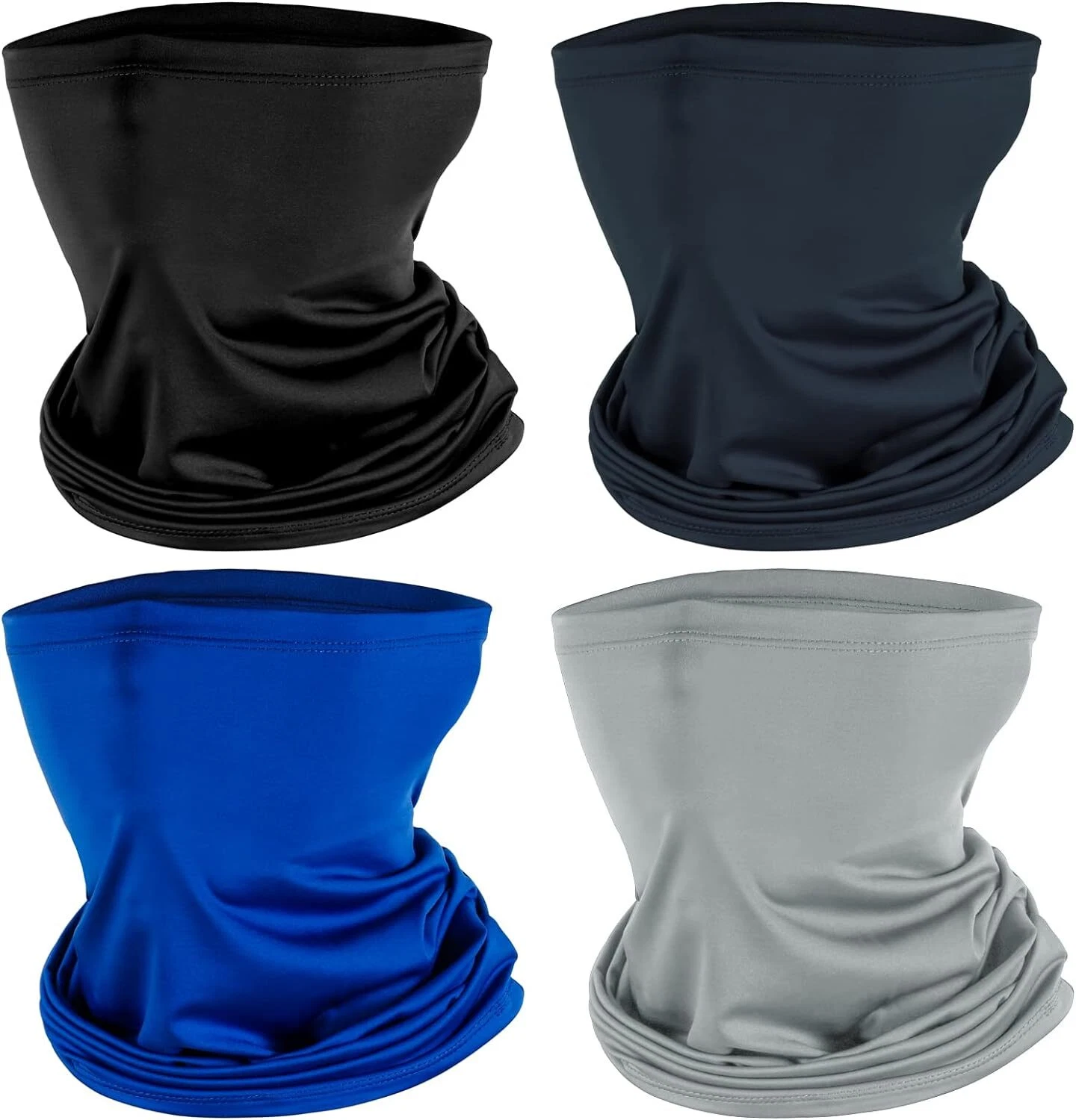 4 PCS Gator Face Mask - Unisex Reusable Cloth Neck Gaiter Face Mask Black- 🔥🔥