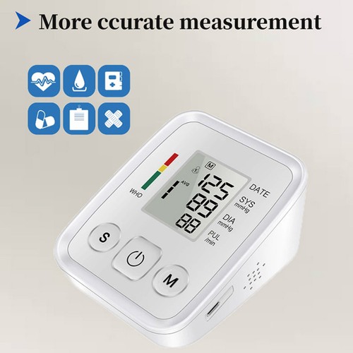 Upper Arm Automatic Blood Pressure Monitor Digital BP Pulse Heart Meter Machine - Picture 19 of 21