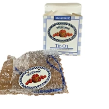 NEW 1997 Longaberger Basket Trim Your Basket Tie-on WELCOME