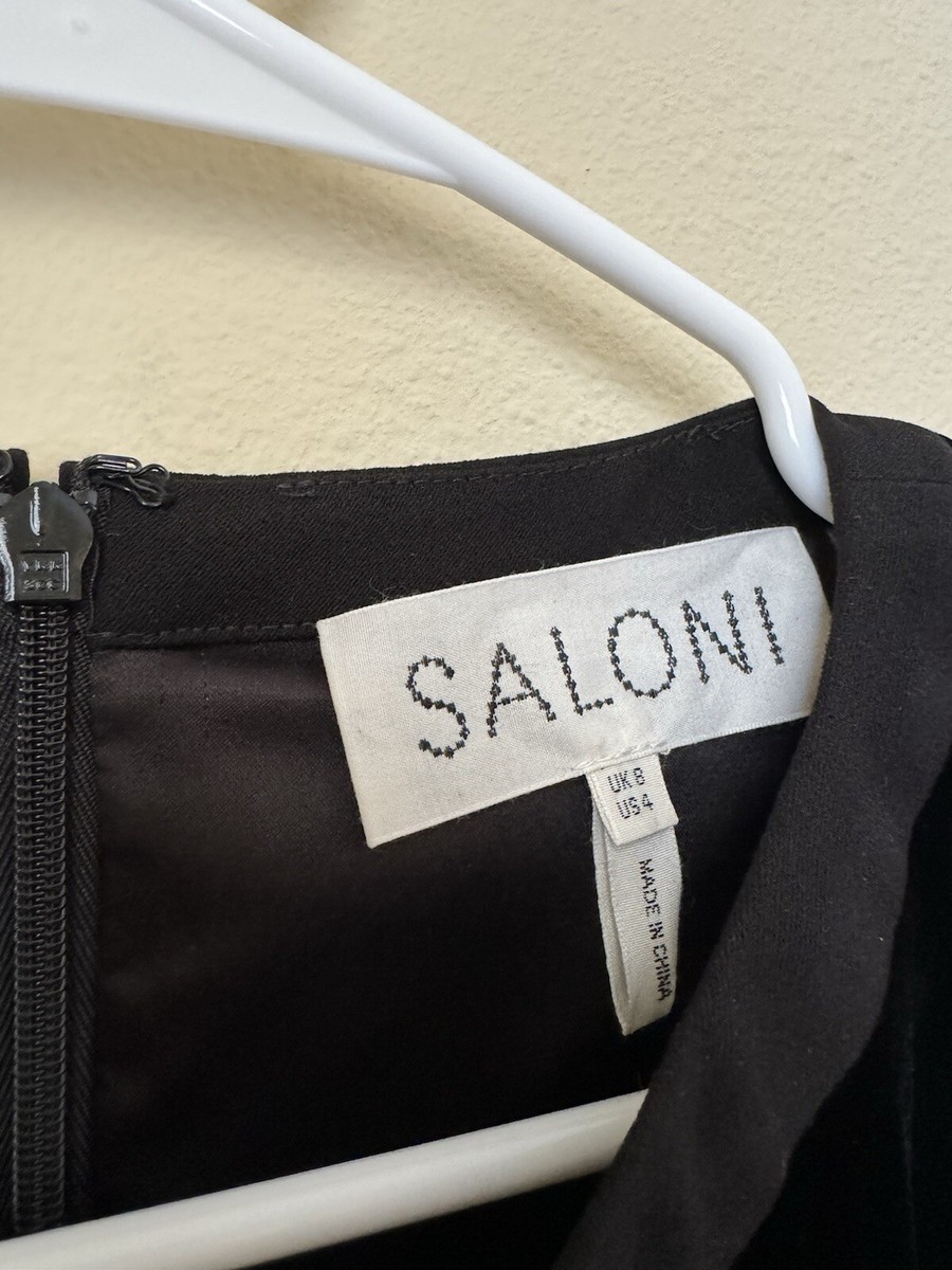 saloni racing green camille bows dress Saloni Camille Bows Mini Dress | Black | Size 14