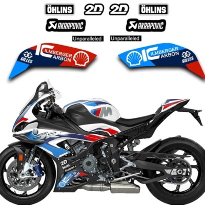Aufkleber für BMW S1000RR M Bauchschutz Gen 4 2019-2024 Rot Hellblau Dunkelblau