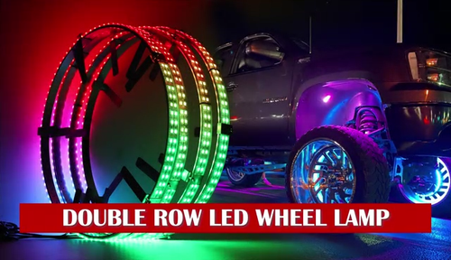 Double Row Chasing LED Wheel Rings Light APP sync remote illuminated Rim Lights - Video 1 of 1
