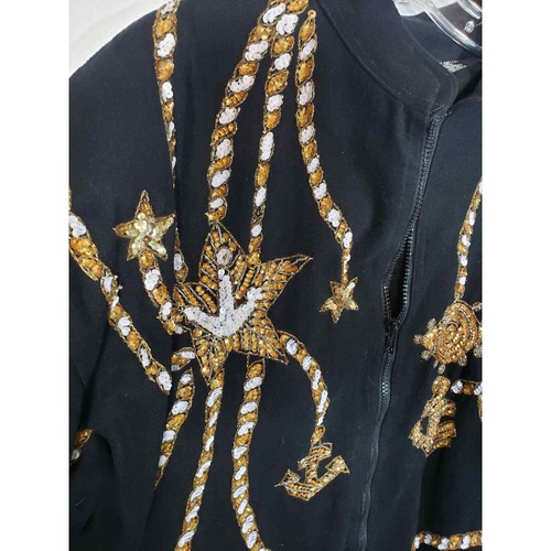 Vintage Modi Jeans Pailletten Jacke XL Maritim 90er Cord Anker Sterne Bling - Bild 7 von 12