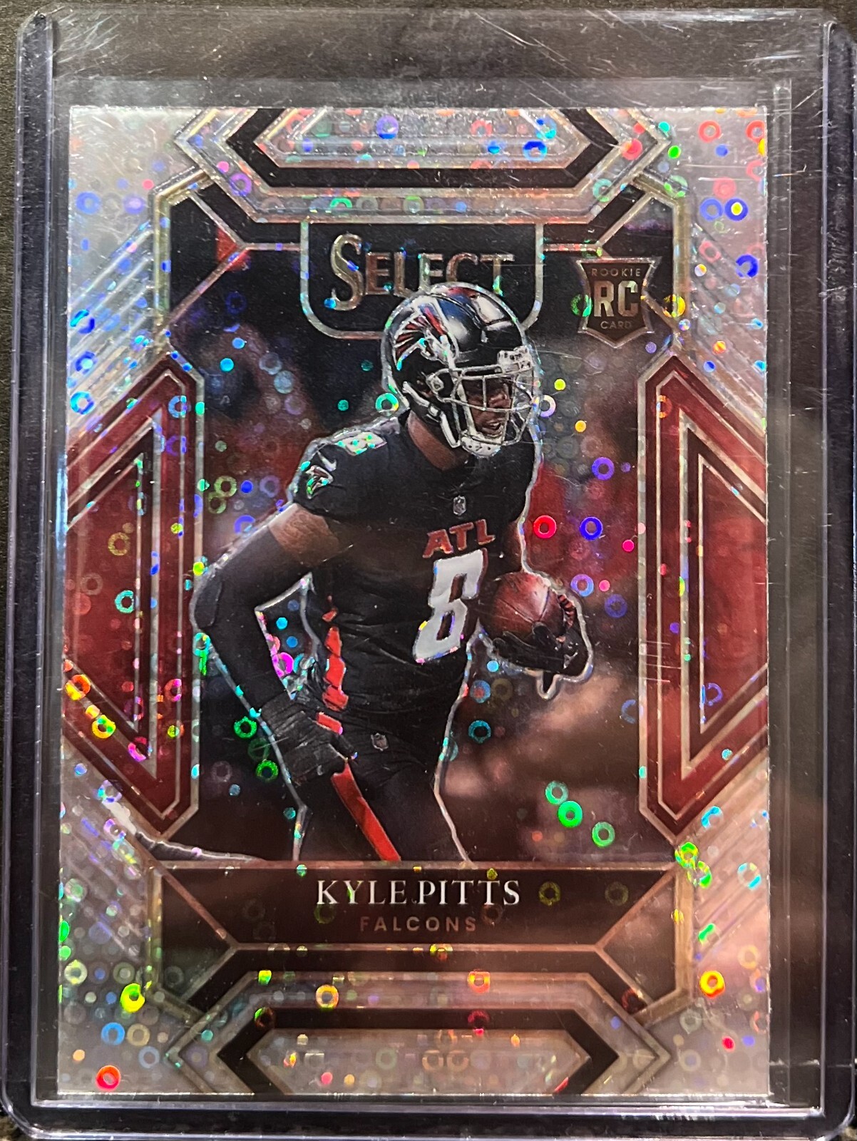 2021 Panini Select Kyle Pitts Club Level Silver Disco Prizm Rookie Card #246