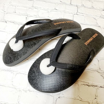 boss orange flip flops